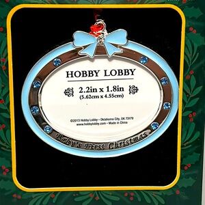 Blue Ornament Baby’s First Christmas